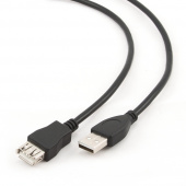 Кабель USB Aм-Ап 3м (удлинитель) USB 2.0, экран., черный