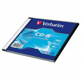 Диск CD-R Verbatim 700Mb, 52x, Slim Case