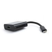 Переходник USB Type-C(m) - HDMI(f), черный, кабель 15см, Cablexpert A-CM-HDMIF-01