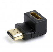 Переходник HDMI-HDMI Cablexpert A-HDMI90-FML, 19F/19M, угловой  соединитель 90 градусов, золотые