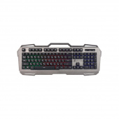 Клавиатура Oklick 747G серый_черный USB Multimedia for gamer LED