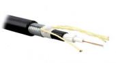 Бронированный волоконно-оптический кабель со свободной трубкой состоит из 2-12 оптических волокон вн