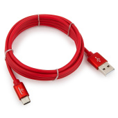 Кабель USB A(m) - USB Type-C(m),  1.8м, красный, USB 2.0, Cablexpert CC-S-USBC01R-1.8M