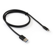Кабель USB A(m) - USB Type-C(m),  1.0м, черный, USB 3.0, ExeGate EX-CC-USB3-AMCM-1.0