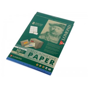 Бумага Lomond самоклеящаяся, для копиров, лазерных и струйных принтеров, белые,  А4, 105x74.3 мм, 50