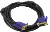 Кабель VGA - VGA,  3м, 15M/15M, черный, экранированный, позолоченные контакты, EX-CC-PVGA-15M15M-3.0