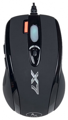Мышь A4Tech X-710BK Extra High Speed Oscar Editor (лазерная 2000dpi, 7 кнопок, гориз.прокрутка, USB)