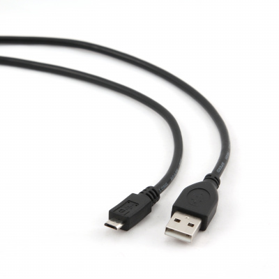Кабель USB A-microB (5pin) 1м, черный  USB 2.0  Gembird/Cablexpert (CC-mUSB2-AMBM-1M)