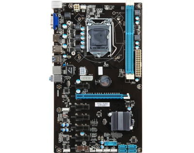Материнская плата Esonic H81-BTC-KING (LGA1150, ATX) плата для майнинга на 6+ GPU, 1xPCI-Ex16,5xPCI-