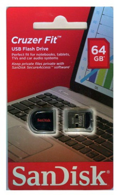 Флэшка 64Gb USB 2.0 Sandisk Cruzer Fit SDCZ33-064G-B35, черная
