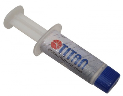 Термопаста Titan Nano Grease шприц 1-5g (теплопроводность > 4-5; тепловое сопротивление 0-205)
