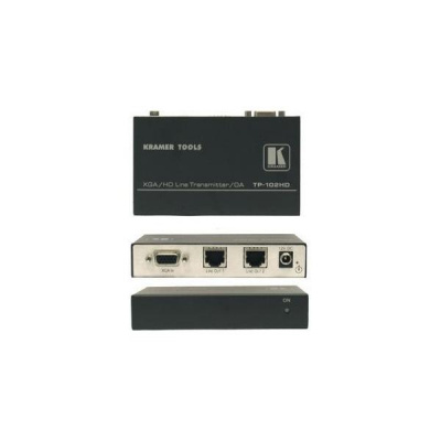 Передатчик Kramer TP-102HD сигналов VGA/HDTV в витую пару (TP) с 2 выходами, длина линии передачи до