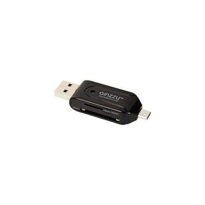 Карт-ридер AII in 1 USB 2.0 Ginzzu GR-583UB, Black