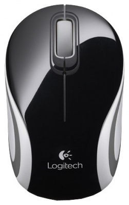 Мышь Logitech Mini M187, беспроводная, для ноутбука, USB (910-002736/910-002731) черная