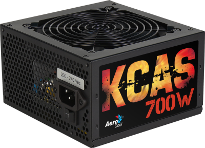 Блок питания Aerocool KCAS-700W (750W, 24PIN(20+4), 8PIN(4+4), 7SATA, 4MOLEX, 1FDD, 2PCI-E(6+2), 120