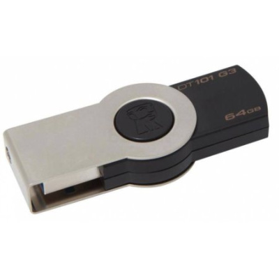 Флэшка 64Gb USB 3.0 Kingston DT101G3/64GB-YAN, черная