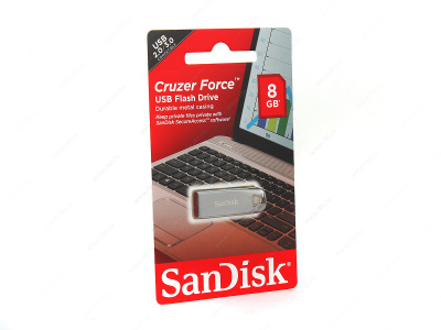 Флэшка 8Gb USB 2.0 Sandisk Cruzer Force SDCZ71-008G-B35, серебристый
