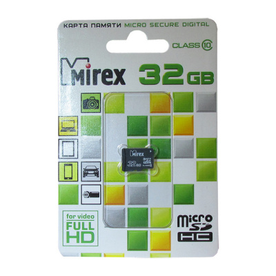 Карта памяти microSD 32Gb Mirex Class 10