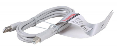 Кабель USB A-B 2.0 1.8м, HAMA, серый.