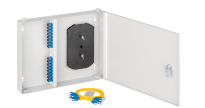 Бокс оптический настенный Nikomax NMF-WP16SCUS2-IB-GY 16 SC/UPC,SM 9/125 OS2,в комлекте:адаптеры,мон