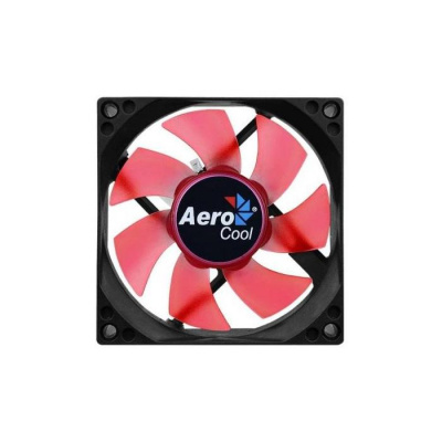 Вентилятор Aerocool Motion 8 Red-3P 80x80 3-pin 25dB 90gr LED Ret