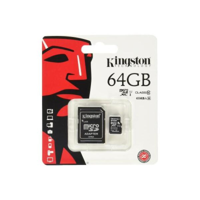 Карта памяти microSDXC 64Gb Kingston SDC10G2