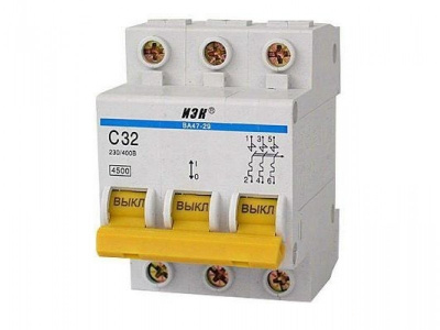 Выключатель автомат. 3р 16А 4,5кА ВА47-29 ИЭК