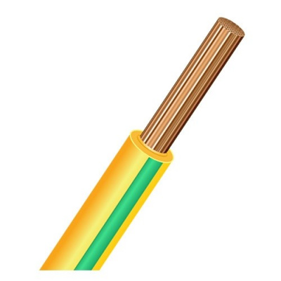 Кабель силовой ПуГВ 4,0 желто-зеленый (аналог ПВ3 4,0)