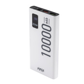 Мобильный аккумулятор Hiper EP10000 Li-Pol 10000mAh QC/PD, 3A, microUSB, Type-C, 2xUSB, белый