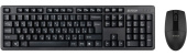 Клавиатура + мышь A4Tech 3330N клав:черный мышь:черный USB беспроводная Multimedia