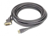 Кабель HDMI - DVI, single link, черный, позолоченные контакты, экранированный, 10м. (CC-HDMI-DVI-10M