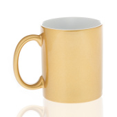 Кружка 330мл золото, керамическая зеркальный глянец