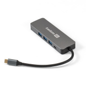 Док-станция 5-в-1 ExeGate DUB-31C/PD/H (кабель-адаптер USB Type-C --> 3xUSB3.0 + PD 100W + HDMI 4K@3