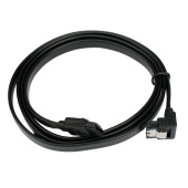 Кабель SATA Cablexpert CC-SATAM-DATA90-BL-100CM, Sata3 7pin / 7pin, угловой, метал.защелка, 1м, черн