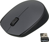 Мышь Logitech M170, беспроводная, 1000 dpi USB (910-004646), Black/grey