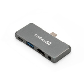 Док-станция 5-в-1 ExeGate DUB-31C/PD/HA (адаптер USB Type-C --> 1xUSB3.0 (5Gb/s) + Type-C DATA (5Gb/