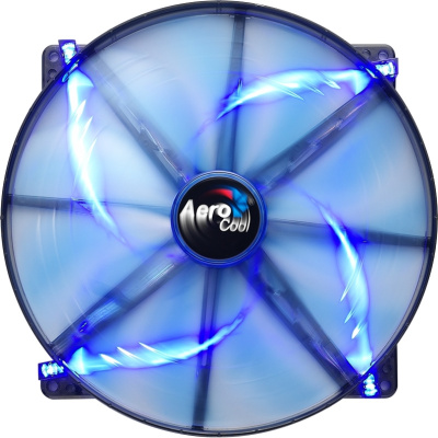 Вентилятор Aerocool Silent Master 20см Blue LED
