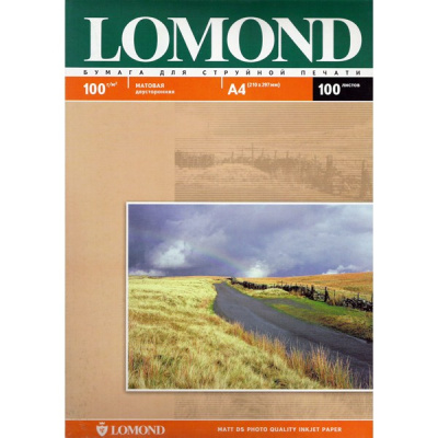 Бумага Lomond для струйного принтера, матовая, двухст., A4, 100g/m2, 100л (0102002)