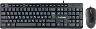 Клавиатура + мышь Defender Line C-511 RU 104кл., USB, 1,5м., 1000 dpi, черная (45511)