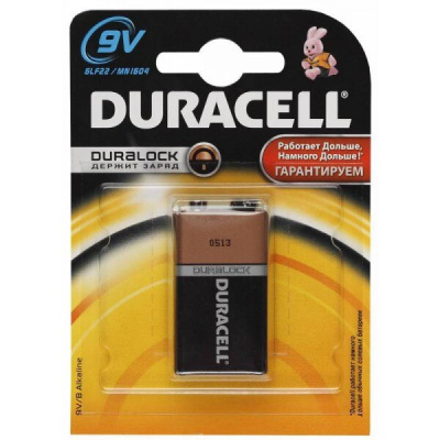 Батарея Duracell Basic 6LR61_6LF22_6LP3146 MN1604 Крона 9V (1шт)