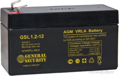 Аккумуляторная батарея GSL 9-12 (12V/9Ah)