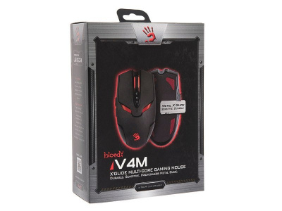 Мышь A4 Bloody V4M оптическая, игровая (3200dpi) USB, черная - 1
