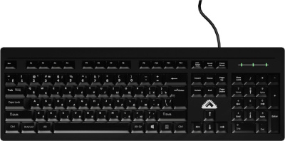 Клавиатура БЕШТАУ КЛ104РУ (SG) (104 клавиши, USB, 1,8 м, цвет русской/латинской раскладки белый, лаз