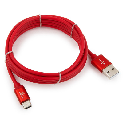 Кабель USB Cablexpert, USB2.0 AM/USB2.0 Type-C, 1,8м (CC-S-USBC01R-1.8M), красный