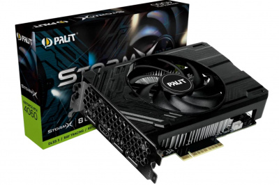 Видеокарта Palit PCI-E 4.0 RTX4060 STORMX NV RTX4060 8192Mb 128 GDDR6 1830/17000/HDMIx1/DPx3/HDCP Re