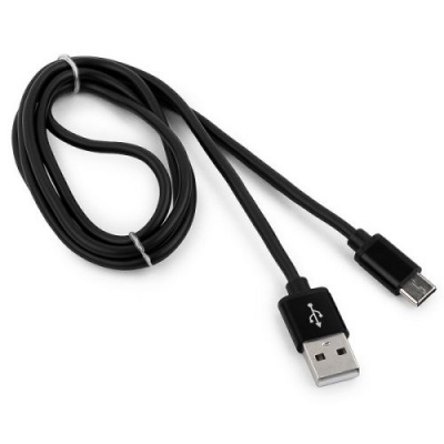 Кабель USB AM/Type-C Cablexpert 1м, черный (CC-G-USBC01Bk-1M)
