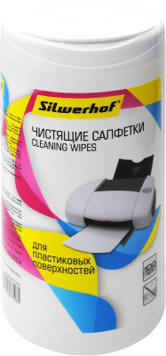 Салфетки Silwerhof 671215 для компьютеров и оргтехники туба 100шт влажных
